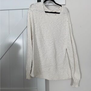 Free People Cream Knit Sweater